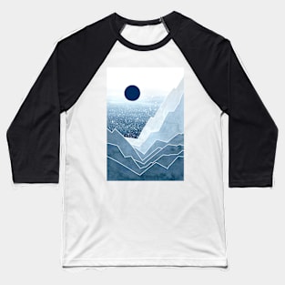 Blue mountain in watercolor Baseball T-Shirt